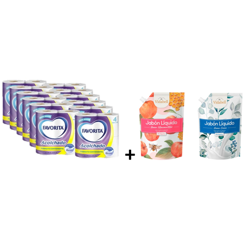 Manga Papel Higienico Favorita + Jabon Liquido 900 cc