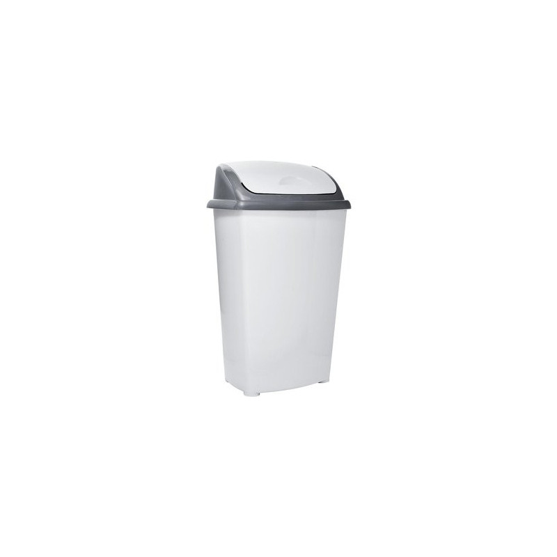 BASURERO PLASTICO TAPA VAIVEN 15 LTS