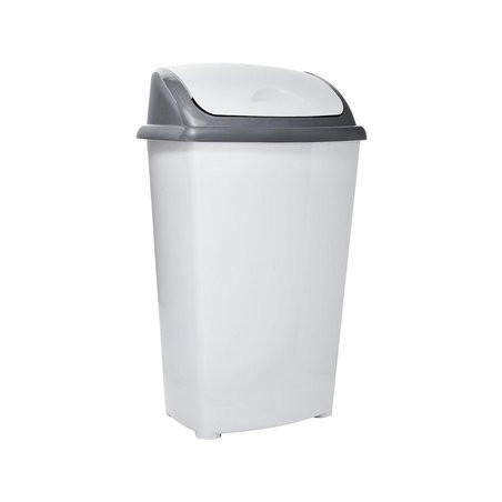 BASURERO PLASTICO TAPA VAIVEN 15 LTS